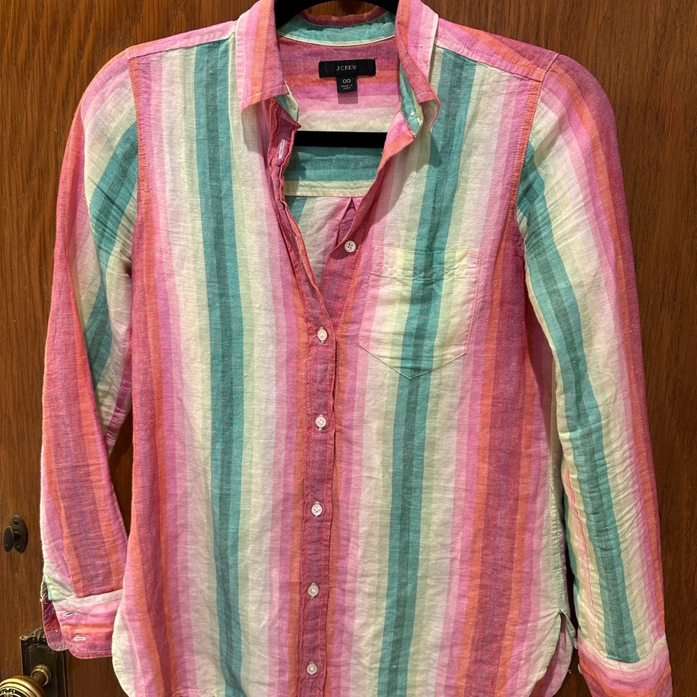 J. Crew Multicolor Striped Shirt